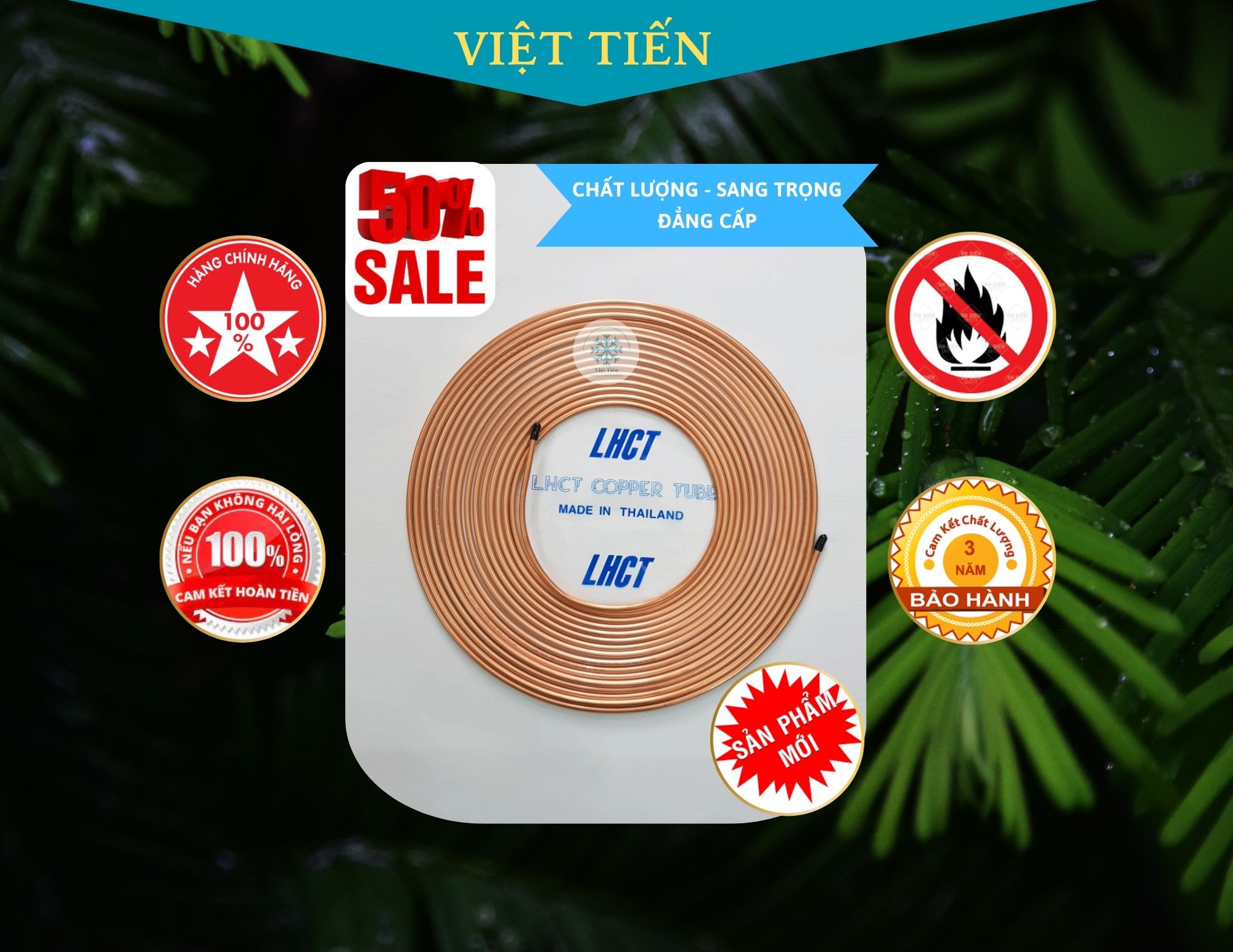 Ống đồng phi 16 dày 7zem Thái Lan dạng cuộn 